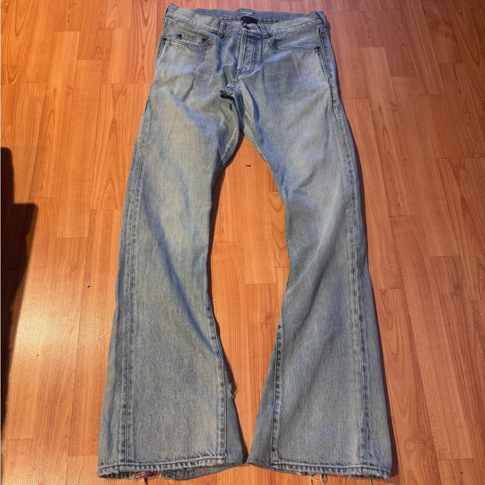 Saint laurent d18 sample flared denim